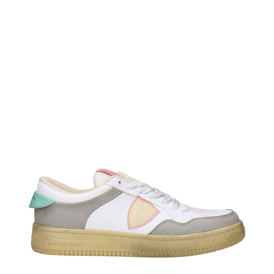 Philippe Model White Leather Sneakers