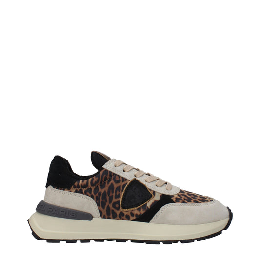 Philippe Model Brown Fabric Sneakers
