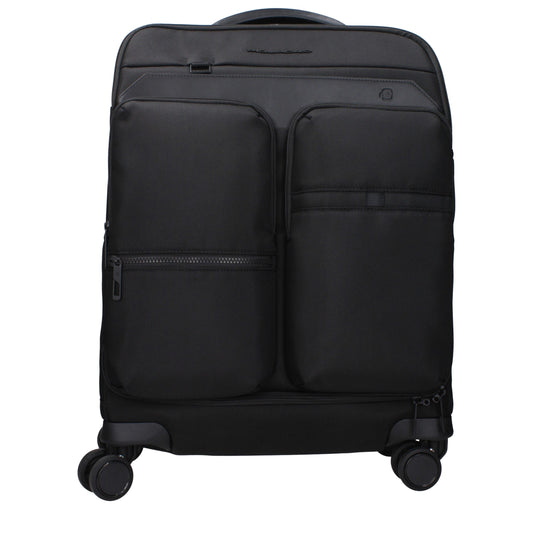 Piquadro Black Fabric Luggage And Travel