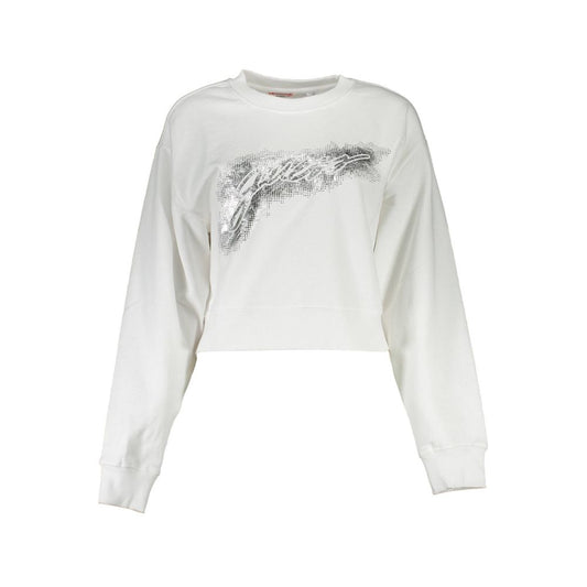 Guess Jeans White Cotton Sweater