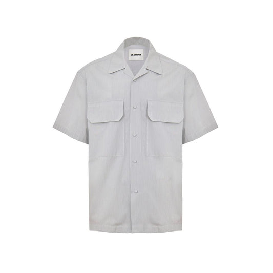 Jil Sander Blue Cotton Shortsleeve