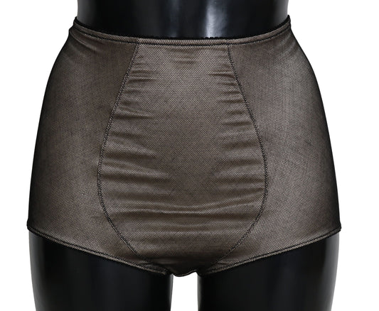 Dolce &amp; Gabbana Beige Nero Rete Cotone Intimo Chic