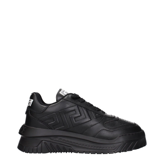 Versace Black Leather Chunky Sneakers