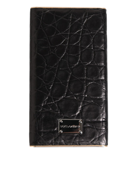 Dolce & Gabbana Black Leather Exotic 3000mAh Power Bank Charger USB