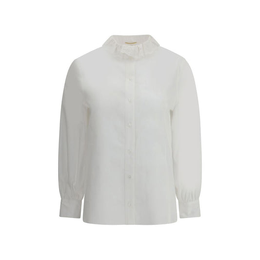 Camisa de popelina de algodón de Saint Laurent