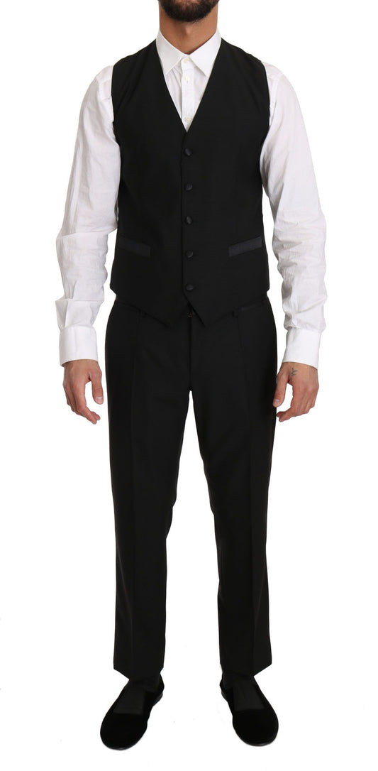 Gilet elegante nero slim fit Dolce &amp; Gabbana