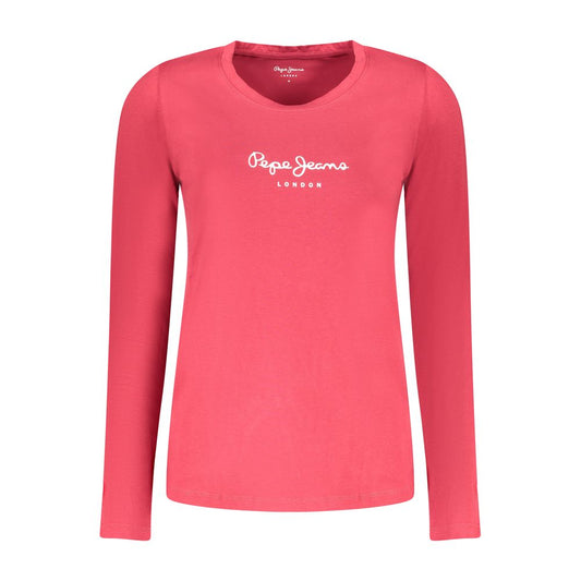 Pepe Jeans Red Cotton Tops & T-Shirt