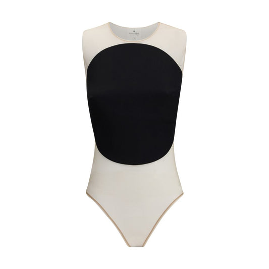 Courrèges ILLUSION CIRCLE SATIN BODYSUIT