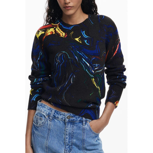 Desigual Black Elastane Sweater