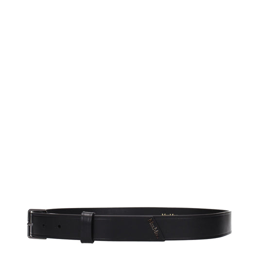Max Mara Black Leather Regular Belts