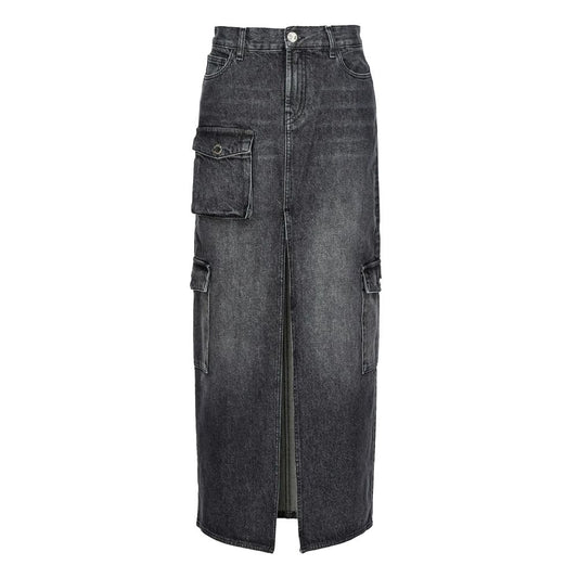 PINKO Black Cotton Skirt