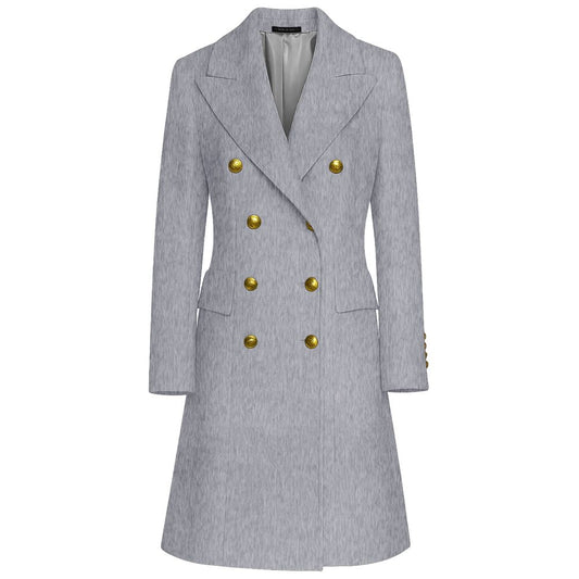 Made in Italy Gray Wool Jackets & Coat