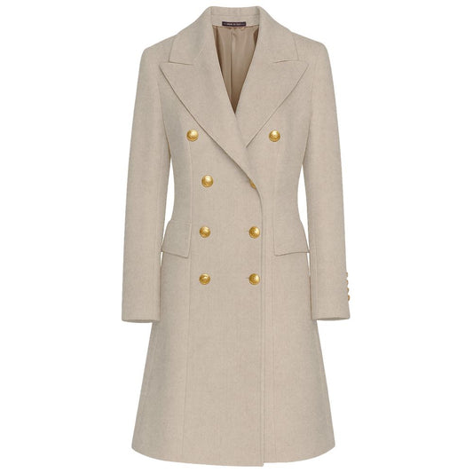 Made in Italy Beige Wool Jackets & Coat