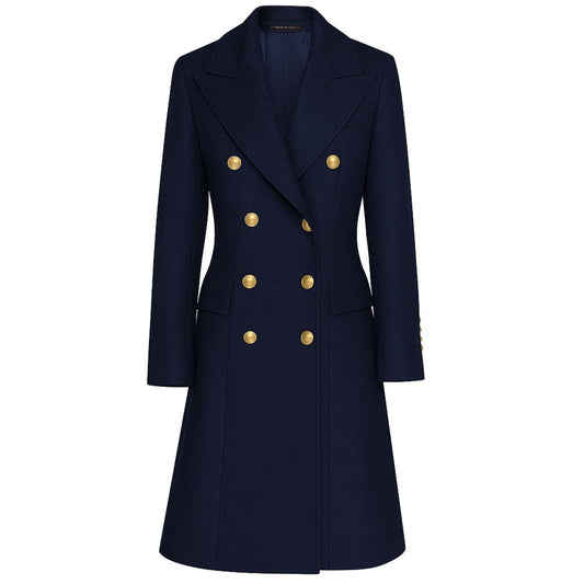 Made in Italy Blue Wool Jackets & Coat