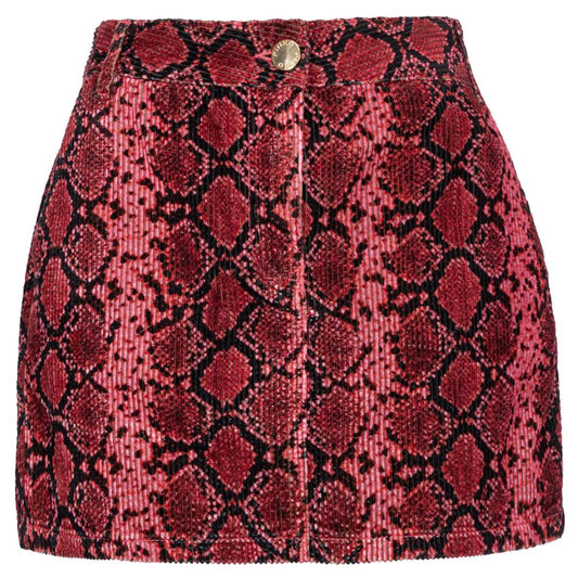 PINKO Red Cotton Skirt