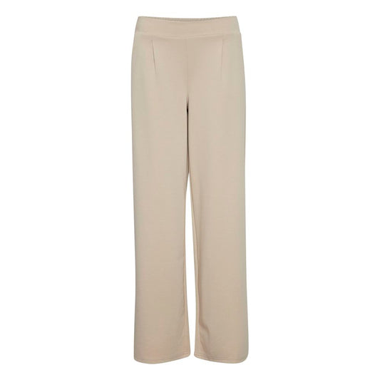 ICHI Beige Recycled Polyurethane Pant
