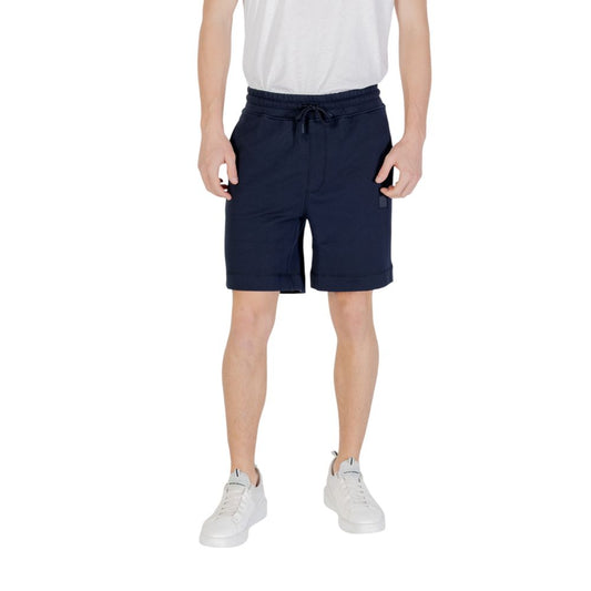 Hugo Boss Blue Cotton Bermuda