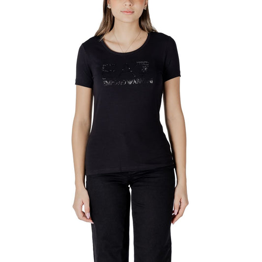 EA7 Emporio Armani Black Cotton T-Shirt