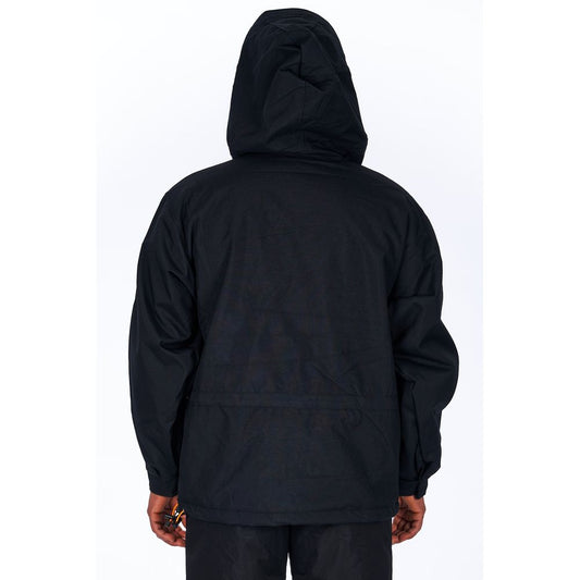 Ladakh Black Polyester Men's Jacket