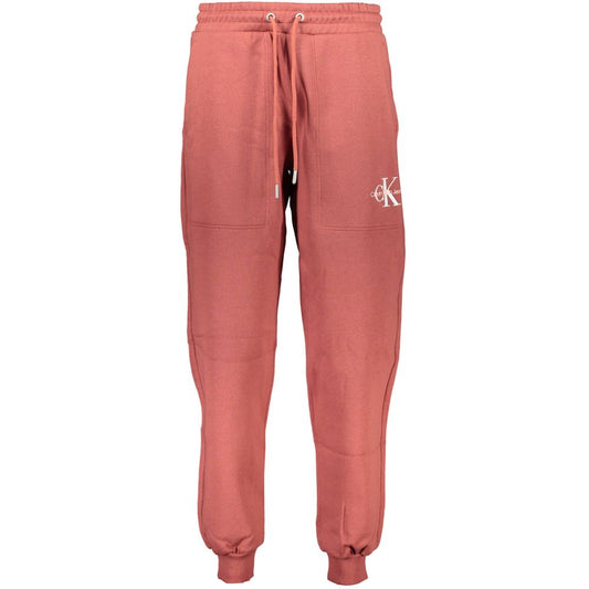 Calvin Klein Red Cotton Pant