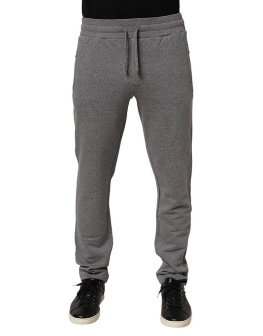 Dolce & Gabbana Cotton Jogger Sweatpants Trouser Gray
