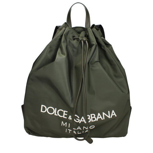 Dolce & Gabbana Green Nylon Backpacks