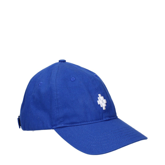 Marcelo Burlon Blue Cotton Caps (Baseball Hat)