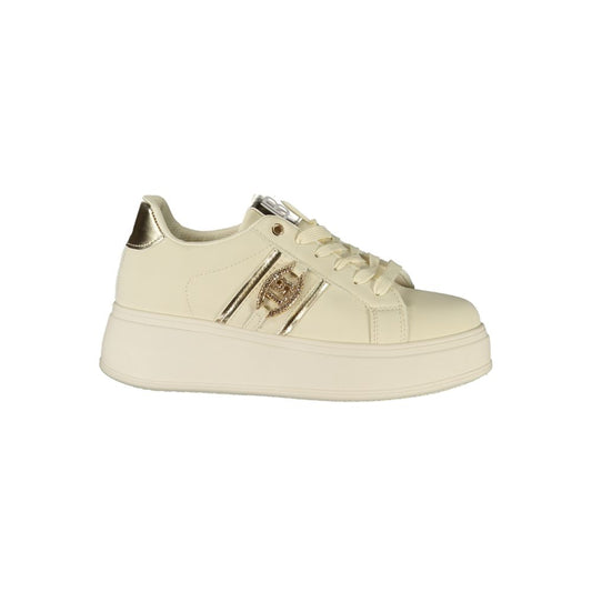 Laura Biagiotti Beige Polyester Women Sneaker