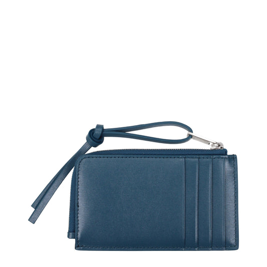 Jil Sander Blue Leather Wallets