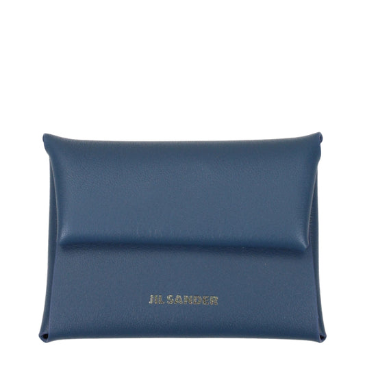 Jil Sander Blue Leather Wallets