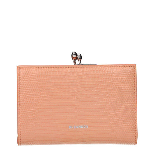 Jil Sander Pink Leather Wallets