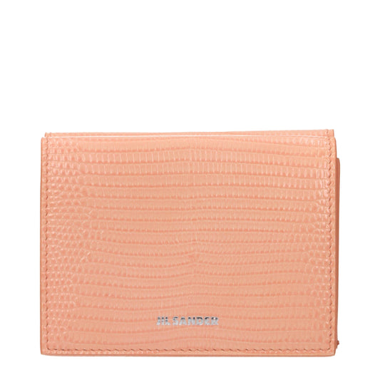 Jil Sander Pink Leather Wallets