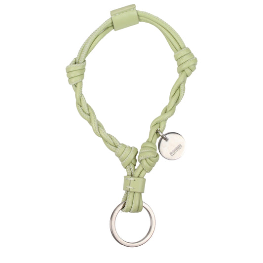 Jil Sander Green Leather Keychains