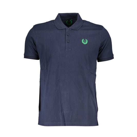 Gianmarco Venturi Blue Cotton Polo Shirt