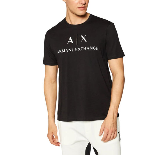 Armani Exchange Black Cotton T-Shirt