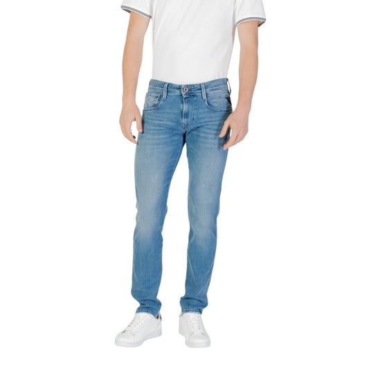 Replay Blue Cotton Skinny Jean