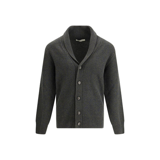 Brooksfield Virgin Wool Shawl-Collar Cardigan