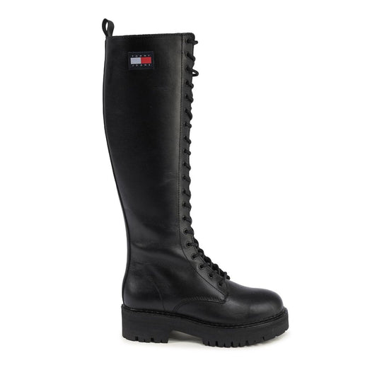 Tommy Hilfiger Black Leather Boot