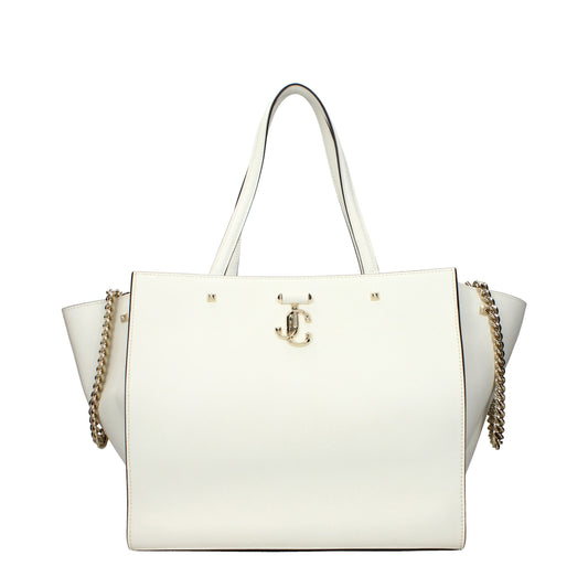 Jimmy Choo White Leather Shoulder Bags