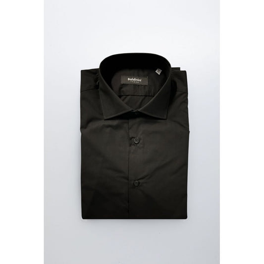 Baldinini Trend Black Cotton Men Shirt
