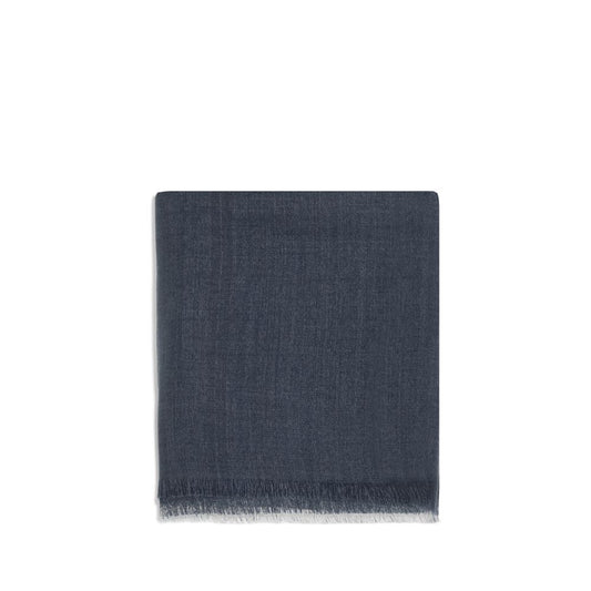 Brunello Cucinelli Blue Cashmere Scarf