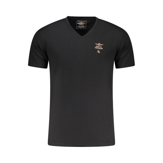 Aeronautica Militare Black Cotton Men Underwear Shirt