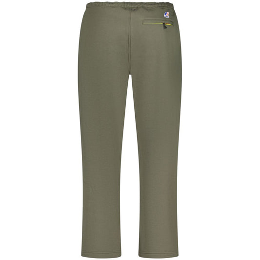 K-WAY Green Cotton Men Trouser