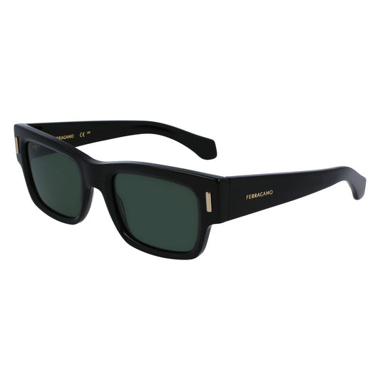 Ferragamo Black Acetate Sunglasses