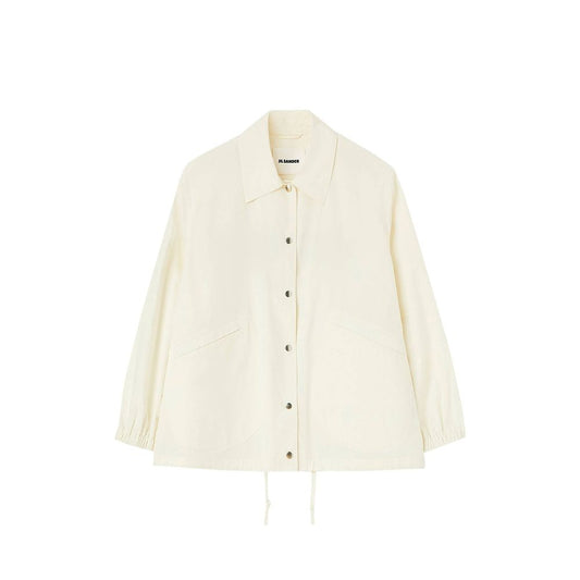 Jil Sander White Cotton Shell Jacket