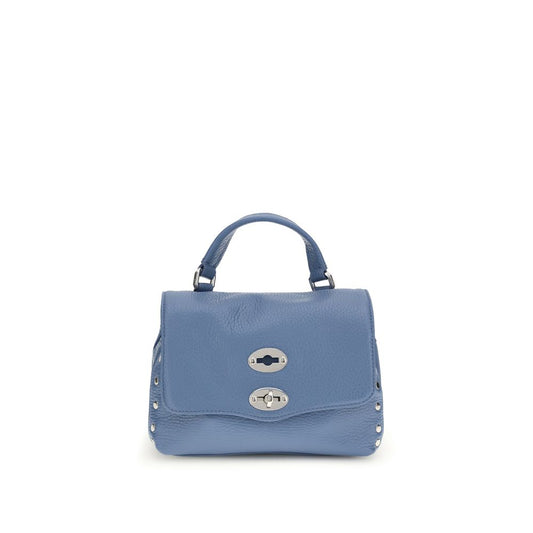 Zanellato Blue Calf Leather Bos Taurus Shoulder Bag
