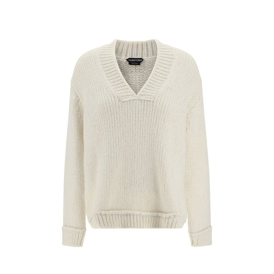 Tom Ford White Alpaca Leather Sweatshirt