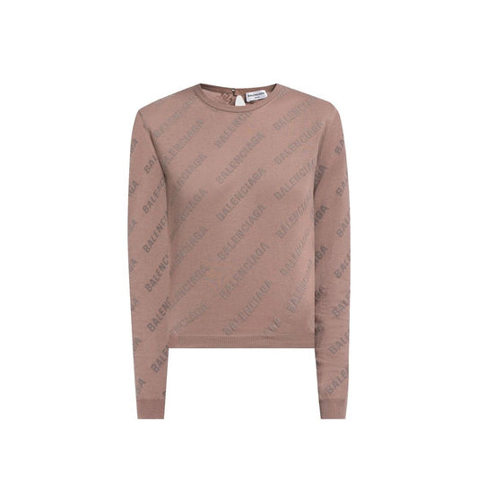 Balenciaga Brown Cotton Sweatshirt