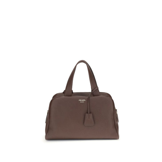 Prada Brown Calf Leather Bos Taurus Handbag