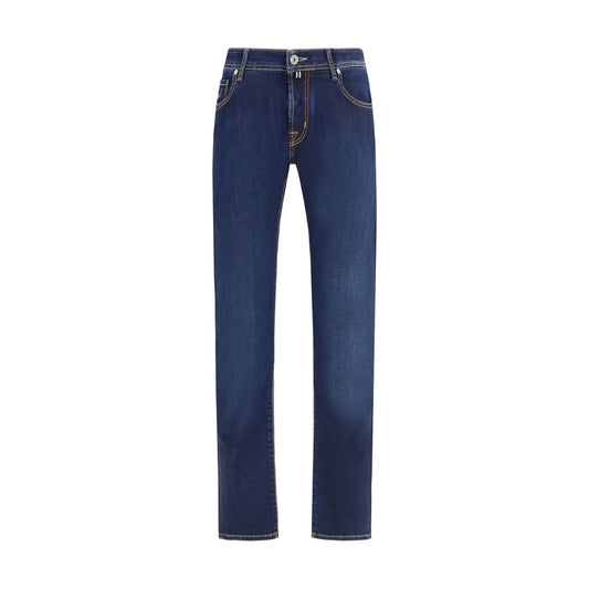 Jacob Cohen Blue Cotton Slim Fit Jeans